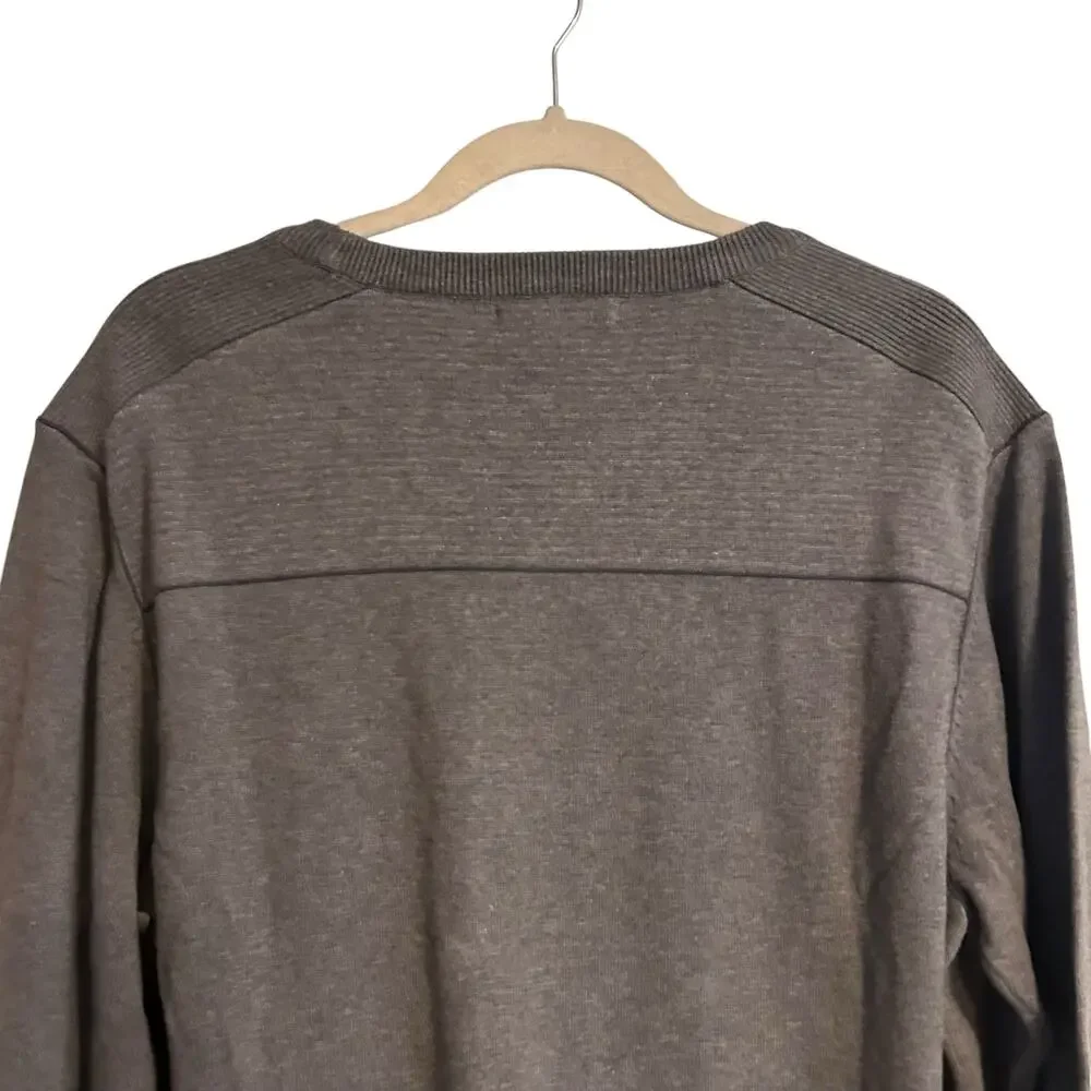 NWT Cutter Buck Gray Sweater Mens Sz Small Broadview Crew Cotton Office Casual